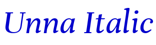 Unna Italic шрифт